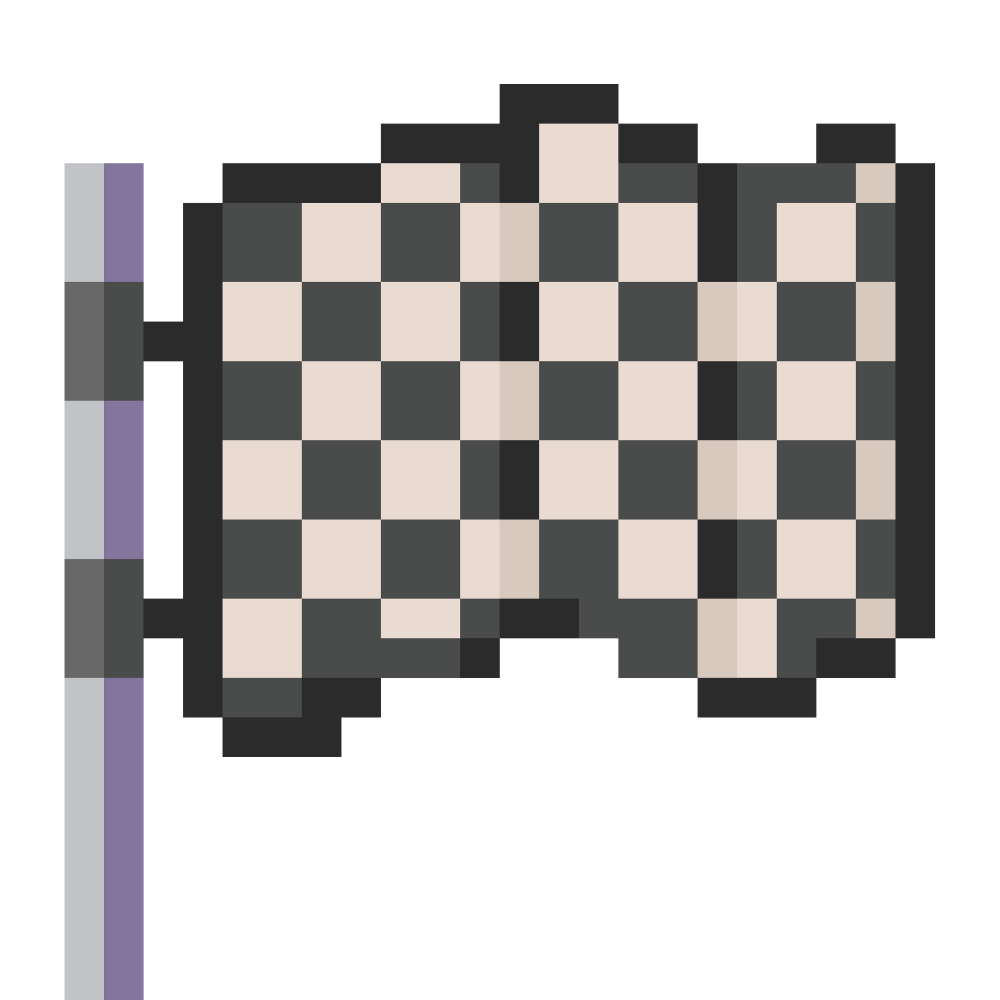 Pixelated checkered pattern with black, white, and gray colors on a white background