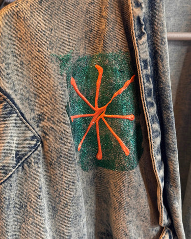 Handpainted Las Vegas Jean Jacket Grand Leaners