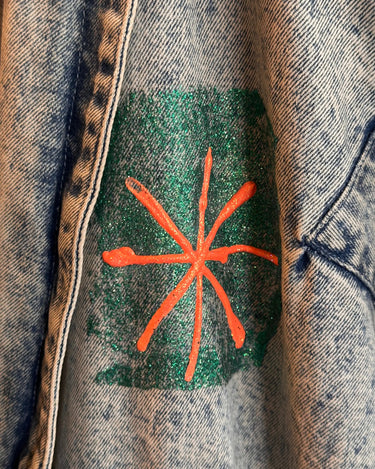 Handpainted Las Vegas Jean Jacket Grand Leaners