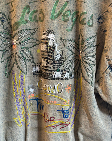 Handpainted Las Vegas Jean Jacket Grand Leaners