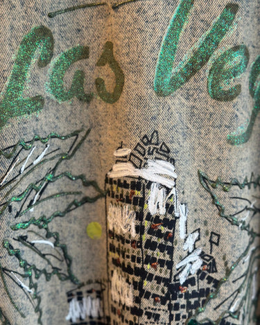 Handpainted Las Vegas Jean Jacket Grand Leaners