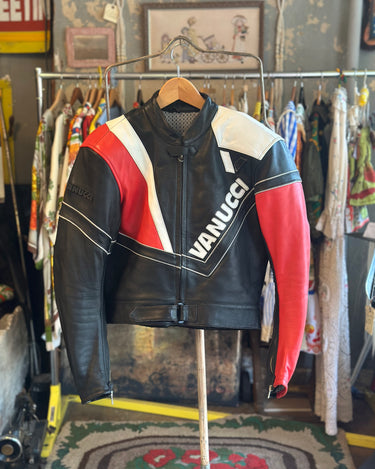 Vanucci German Leather Motorcycle Jacket Grand Leaners