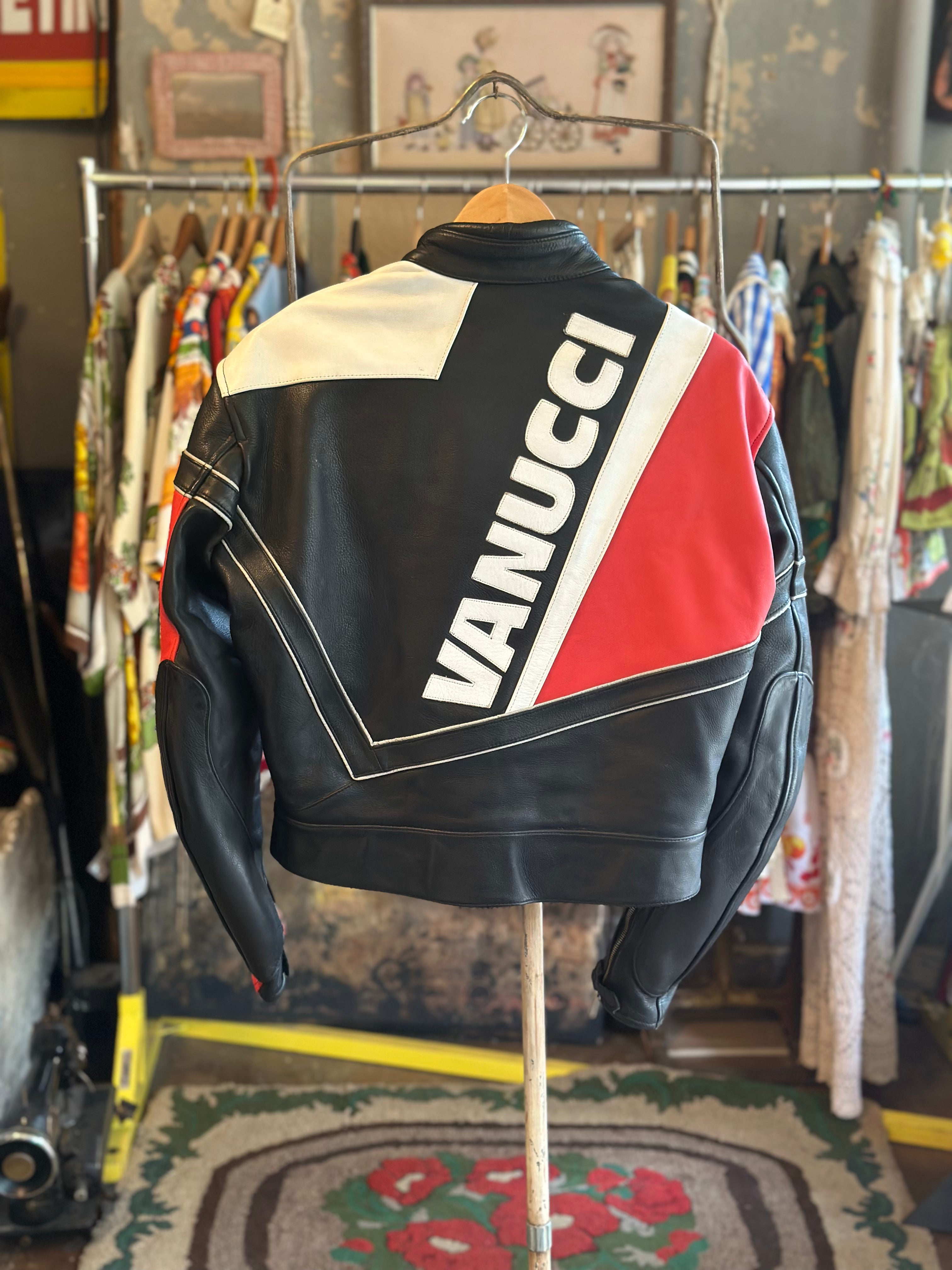 Vanucci German Leather Motorcycle Jacket Grand Leaners