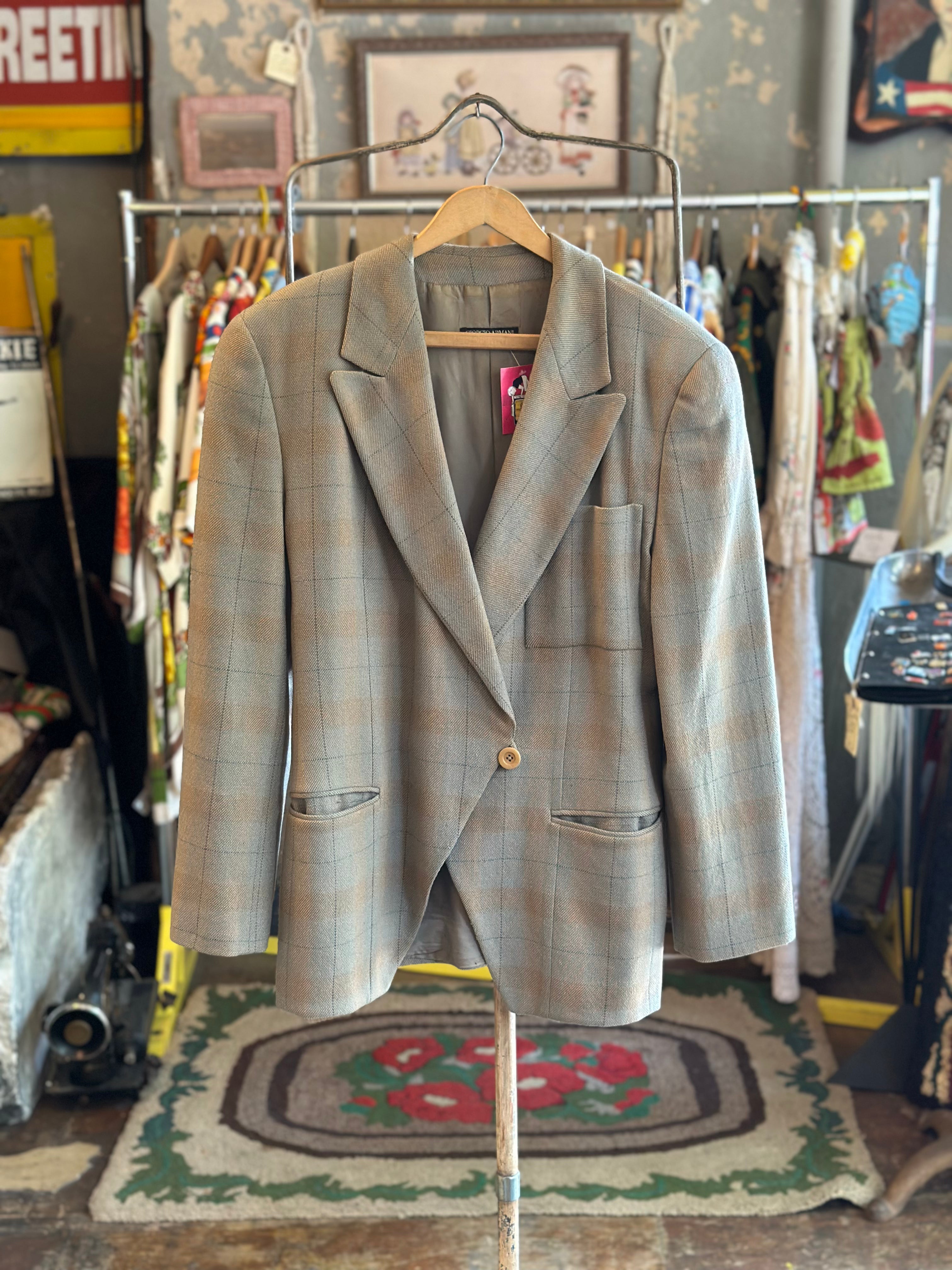 Giorgio Armani Plaid Sport Jacket Grand Leaners