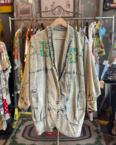 Handpainted Las Vegas Jean Jacket Grand Leaners