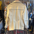 Mod-Maid Vintage Mod Pleather Western Jacket, Cream, Large Grand Leaners