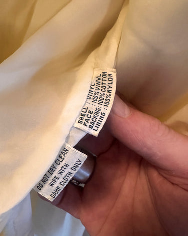 Mod-Maid Vintage Mod Pleather Western Jacket, Cream, Large Grand Leaners