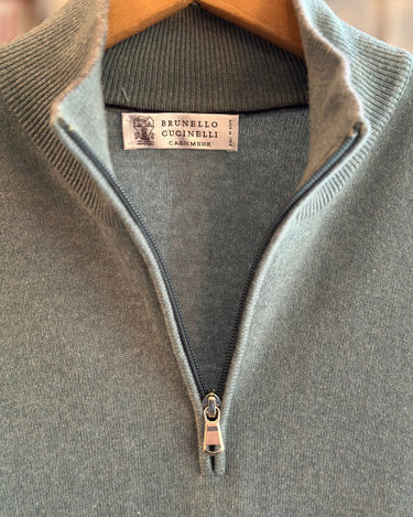 Brunello Cucinelli Quarter Zip Sweater Grand Leaners