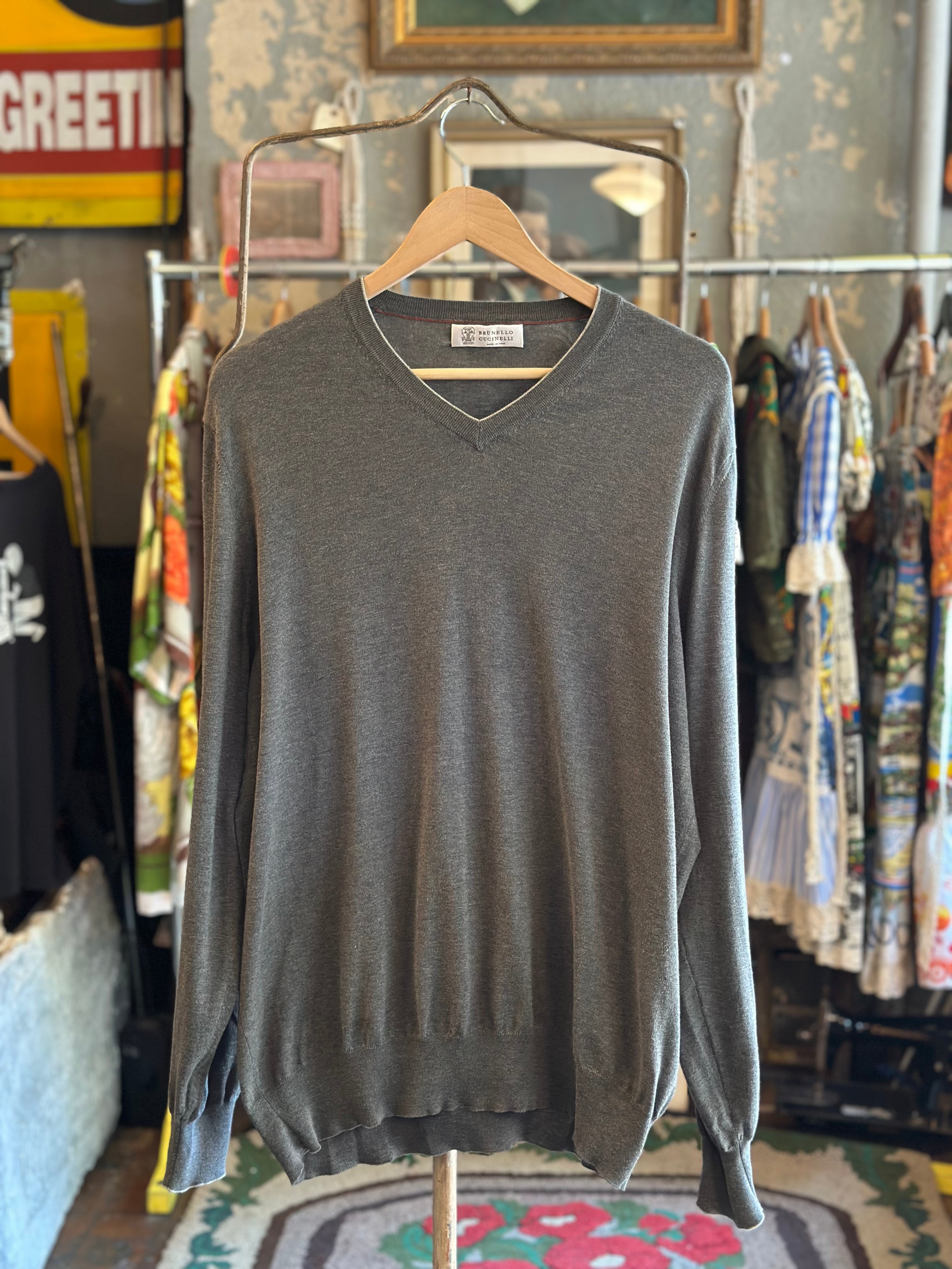 Brunello Cucinelli V-Neck Sweater Grand Leaners