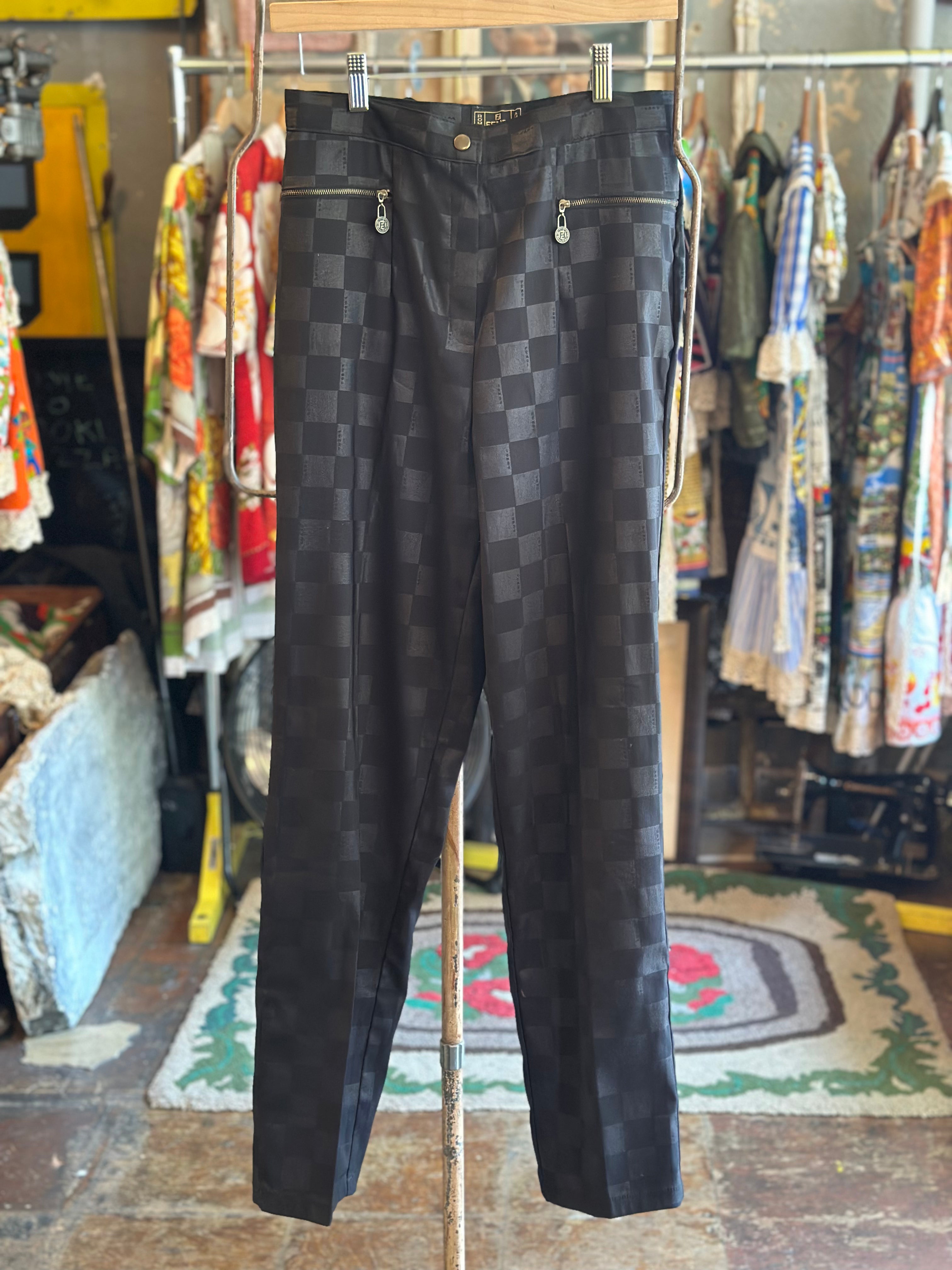 Checkered Fendi Jeans Grand Leaners