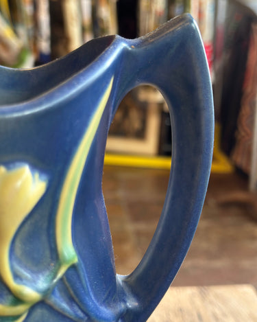 Perfect Patina Roseville Vase Grand Leaners