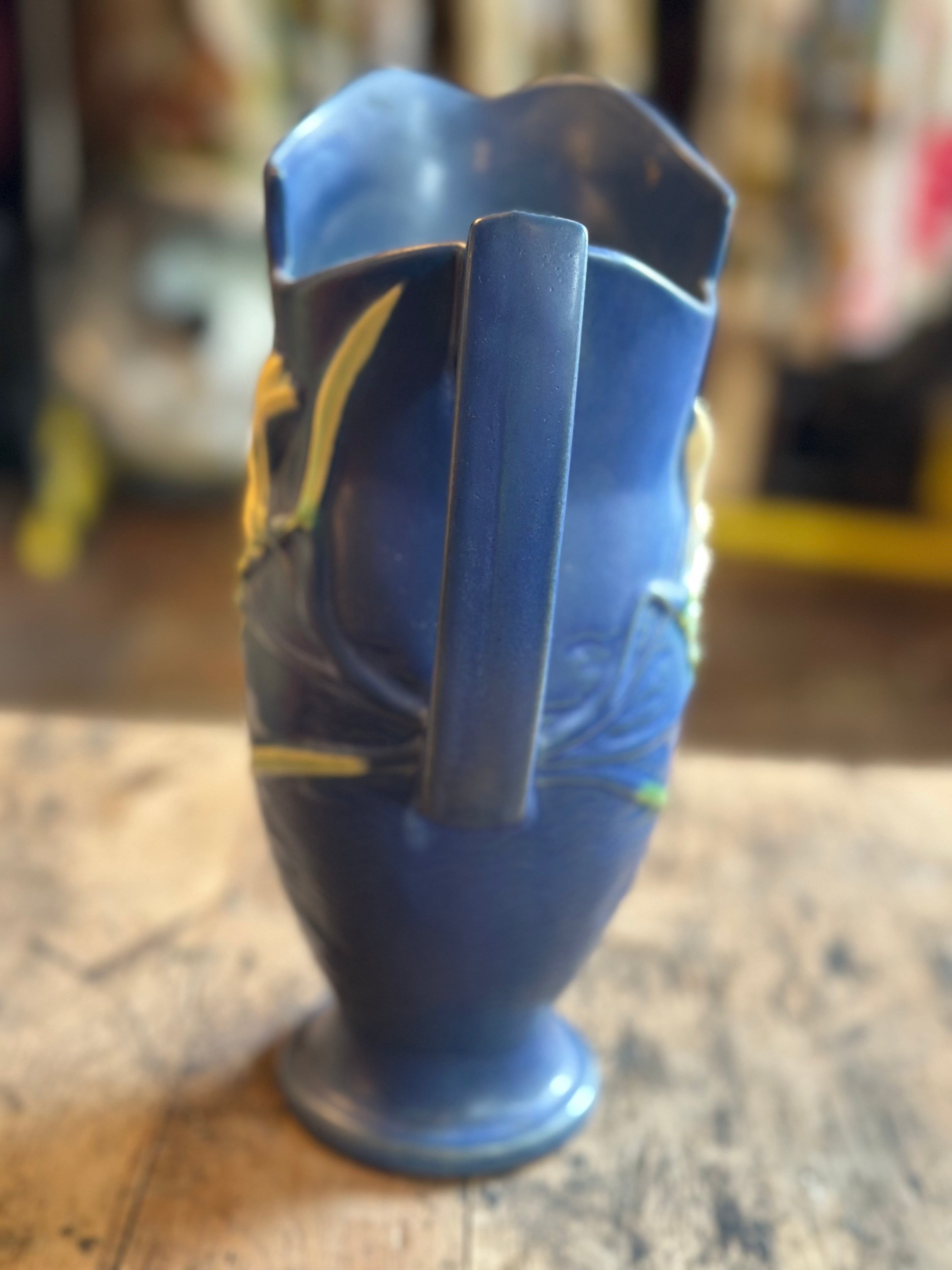 Perfect Patina Roseville Vase Grand Leaners