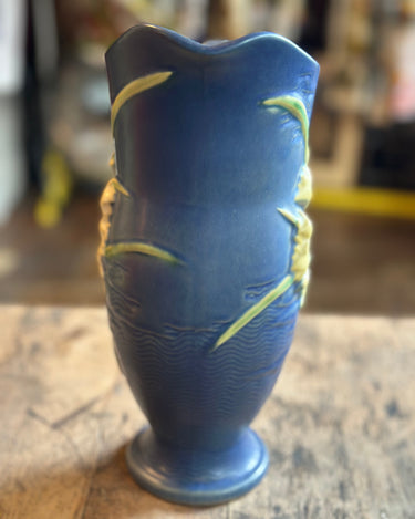 Perfect Patina Roseville Vase Grand Leaners