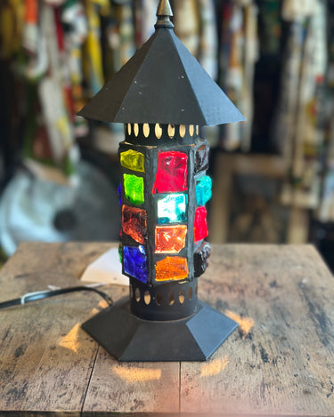 Mcm Chunk Glass Designer Lamp Grand Leaners