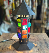 Mcm Chunk Glass Designer Lamp Grand Leaners