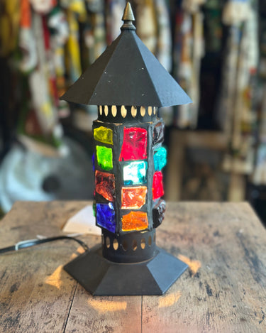 Mcm Chunk Glass Designer Lamp Grand Leaners